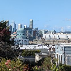 Blooms Saloon - View from the back patio, Salesforce, Bay bridge, Oracle Giants park lights. Full size pool table and quaint enclosed photo booth.