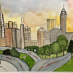 Urban Oasis Bed and Breakfast - This is a watercolor that I recently painted of the Atlanta skyline!
