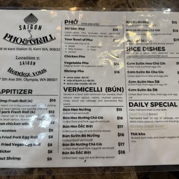 Saigon Pho & Grill - Dec 2024 - Vietnamese Near Me - Kent, Washington