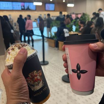 Molly Tea - Left: Whipped Cream DonChon (Oolong) Right: Jasmine Milk Tea - Bubble Tea Near Me - Sunnyvale, California Molly Tea - Left: Whipped Cream DonChon (Oolong) Right: Jasmine Milk Tea - Bubble Tea Near Me - Sunnyvale, California