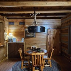 Antler Log Cabins Vacation Rentals - The dining room at the Angler's Cabin!