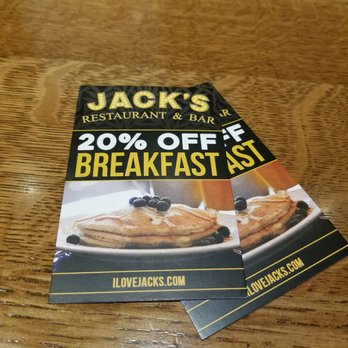 Jack's Restaurant & Bar - Breakfast coupons we received. - Breakfast & Brunch Near Me - Newark, California