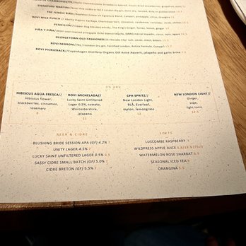 ROVI - Drink list - Modern European Near Me - London, XGL ROVI - Drink list - Modern European Near Me - London, XGL