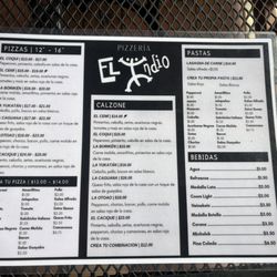 El Indio - The menu :)