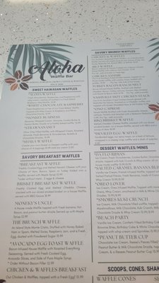 Menu photo 3 Aloha Waffle Bar Jacksonville Beach, FL