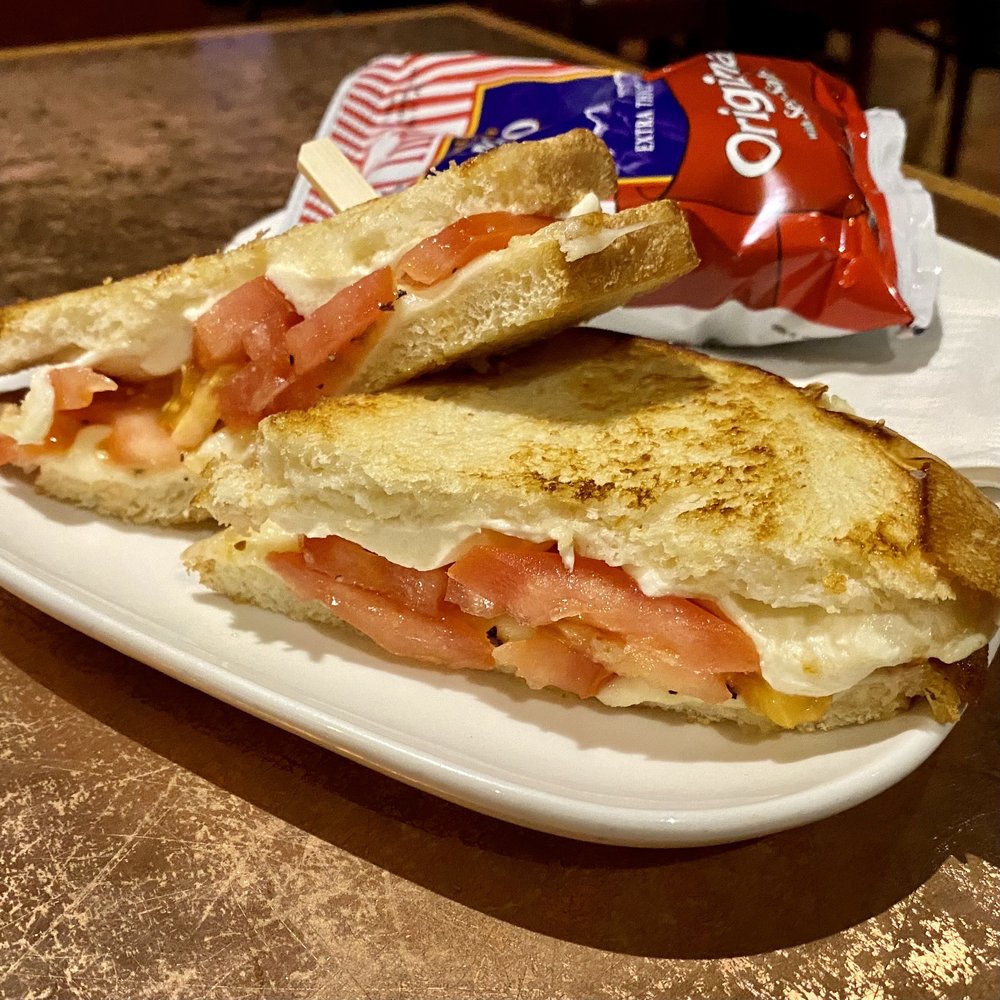UnderBar - Build-Your-Own Grilled Cheese ($8) with Provolone and Mozzarella ($1 extra) plus Sliced Tomatoes - Underbar - Speakeasies Near Me - Vancouver, Washington