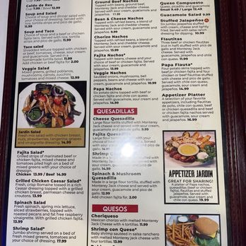 Jardin Del Rey - Food Menu 2 - As of 8/15/2024 - Mexican Near Me - Leander, Texas Jardin Del Rey - Food Menu 2 - As of 8/15/2024 - Mexican Near Me - Leander, Texas