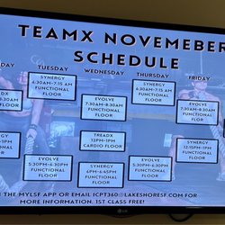 Current schedule