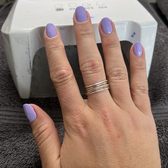 Gloss Nail Bar - Color before chrome on natural nails - Nail Salons Near Me - Houston, Texas