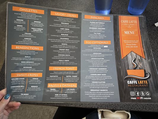 Menu photo 3 Caffe Latte Restaurant Sacramento, CA