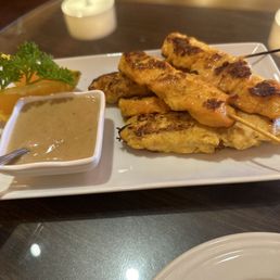 chicken skewers with dipping sauce chicken skewers with dipping sauce