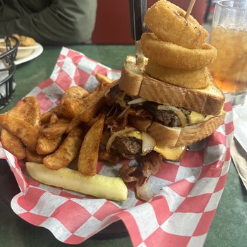 CJ's Olde Towne Restaurant - Double Decker Texas Burger - Southern Near Me - Asheboro, North Carolina