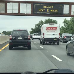 Garden State Parkway - Some traffic happens from time to time. Glad the sign told me.