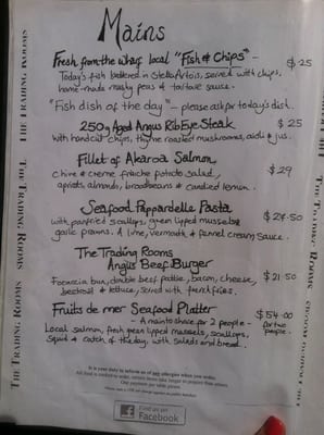Menu photo 4 The Trading Room Restaurant Akaroa, CAN Menu photo 4 The Trading Room Restaurant Akaroa, CAN