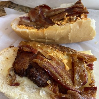 Stuff A Bagel - Chicken cutlet sandwich with bacon - Bagels Near Me - Massapequa, New York Stuff A Bagel - Chicken cutlet sandwich with bacon - Bagels Near Me - Massapequa, New York