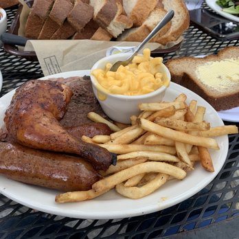 The County Line - Hearty 3 Meat Platter with fries and Mac & cheese - Barbeque Near Me - Austin, Texas The County Line - Hearty 3 Meat Platter with fries and Mac & cheese - Barbeque Near Me - Austin, Texas