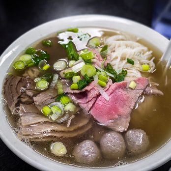 Good Pho You - House Special Pho Rice noodle with rare beef, beef flank, beef tripe, beef balls. - Vietnamese Near Me - Ajax, Ontario