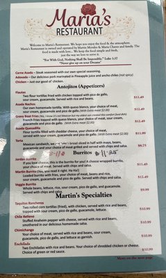 Menu photo 3 Maria's Hamilton, MT Menu photo 3 Maria's Hamilton, MT