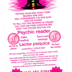 Psychicshop - Her ad she completely littered the Target parking lot with.