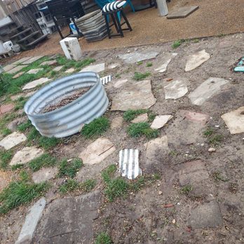 Baileys Landscape & Design - "Flagstone firepit " courtesy of this Scam. - Landscape Architects or Designers Near Me