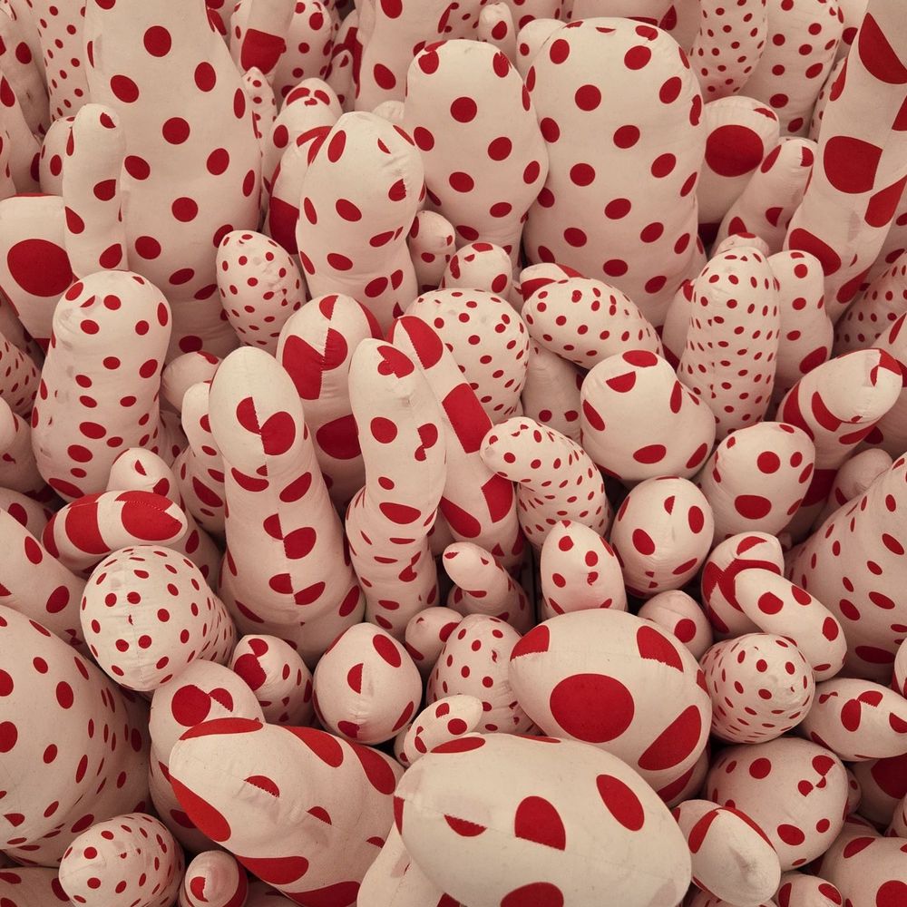 Kusama's room of socks. Kusama's room of socks.