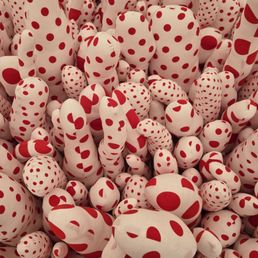Kusama's room of socks. Kusama's room of socks.