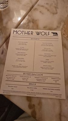 Menu photo 2 Mother Wolf Las Vegas, NV