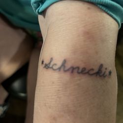 Metropolis Tattoo and Fine Art - Mine (please excuse the hypersensitivity--it isn't doing Grey's awesome work favors.