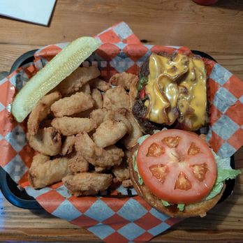 Office Bar & Grill - Western Burger with Onion Petals - Bars Near Me - Holland, Michigan Office Bar & Grill - Western Burger with Onion Petals - Bars Near Me - Holland, Michigan