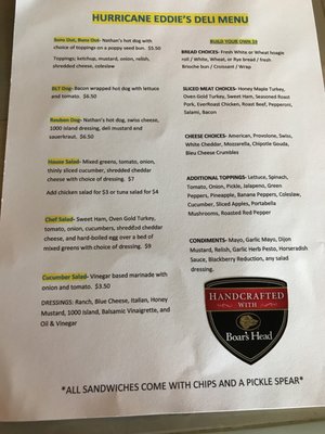 Menu photo 2 Hurricane Eddie's Dunedin, FL