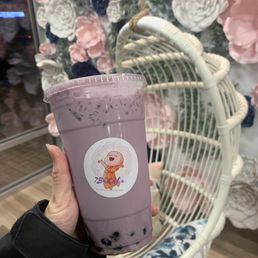 Taro milk tea - 50% sweet , light ice, less boba Taro milk tea - 50% sweet , light ice, less boba