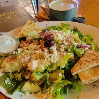 Onassis Greek Taphouse + Kitchen - Greek Salad was massive for the price, and great quality of ingredients. - Greek Near Me - Rockwall, Texas Onassis Greek Taphouse + Kitchen - Greek Salad was massive for the price, and great quality of ingredients. - Greek Near Me - Rockwall, Texas