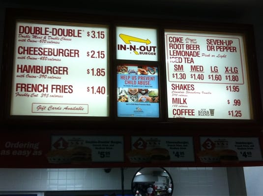 Menu photo 8 In-N-Out Burger Petaluma, CA