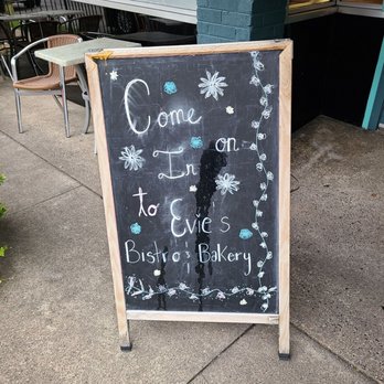 Evie's Bistro and Bakery - One of the two signs located outside the entrance of the restaurant. - New American Near Me - Roanoke, Virginia Evie's Bistro and Bakery - One of the two signs located outside the entrance of the restaurant. - New American Near Me - Roanoke, Virginia