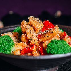 Jing - Crispy wok tossed sesame chicken with mixed vegetables