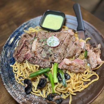 OMELI Kitchen - Rib Eye Garlic Noodles - Vietnamese Near Me - Fullerton, California OMELI Kitchen - Rib Eye Garlic Noodles - Vietnamese Near Me - Fullerton, California