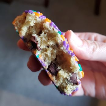 Midnightreats - Special cookie they did for Halloween.  Chocolate chip with sprinkles on the outside. - Desserts Near Me - Reston, Virginia