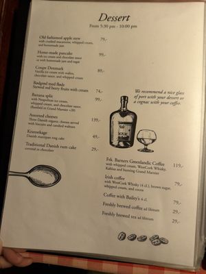 Menu photo 2 Frk. Barners Kælder Copenhagen, 84 Menu photo 2 Frk. Barners Kælder Copenhagen, 84