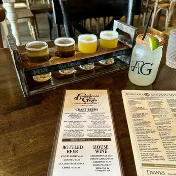 American Grub - Beer flight and margarita - Burgers Near Me - Tustin, California