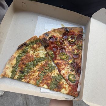 Scarr's Pizza - Vodka pesto + Hot boi - Pizza Near Me - New York, New York Scarr's Pizza - Vodka pesto + Hot boi - Pizza Near Me - New York, New York