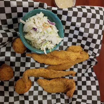 Bubba T’s Kitchen - Regular fried catfish with hushpuppies and coleslaw. - Cajun/Creole Near Me - Willis, Texas Bubba T’s Kitchen - Regular fried catfish with hushpuppies and coleslaw. - Cajun/Creole Near Me - Willis, Texas