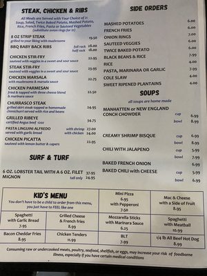 Menu photo 2 Cracked Conch Cafe Marathon, FL