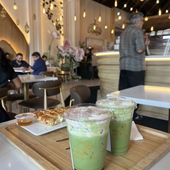 Jabal Coffee House - Strawberry shortcake matcha, banana matcha, honeycomb bread - Coffee & Tea Near Me - Dearborn, Michigan Jabal Coffee House - Strawberry shortcake matcha, banana matcha, honeycomb bread - Coffee & Tea Near Me - Dearborn, Michigan