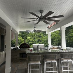 Ceiling fan under the deck