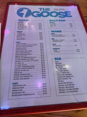 Menu photo 5 The Goose Birmingham, AL