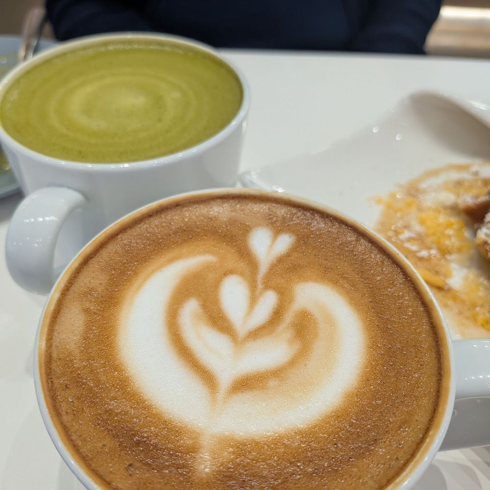Eggbomb+ - Matcha latte and Salted Caramel Latte - Breakfast & Brunch Near Me - Burnaby, British Columbia