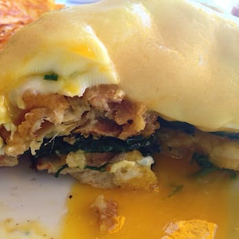 Citrus - Soft-Shell Crab Benedict Cross-section - American Near Me - Virginia Beach, Virginia Citrus - Soft-Shell Crab Benedict Cross-section - American Near Me - Virginia Beach, Virginia
