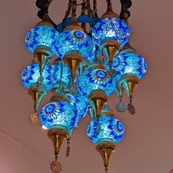 Beautiful blue lamp