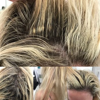 D Cole Hair Design - BEFORE... botched color, obvious damage by a different salon. - Hair Salons Near Me - Sarasota, Florida