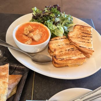 Campagnia - Grilled cheese prosciutto with tomato bisque - Italian Near Me - Fresno, California Campagnia - Grilled cheese prosciutto with tomato bisque - Italian Near Me - Fresno, California